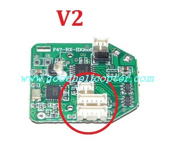 mjx-f-series-f47-f647 helicopter parts V2 pcb board (new version: add plug for W6002 Upgrade brushless main motor) - Click Image to Close